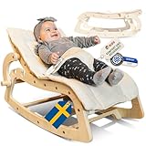 ZN Kids® Babywippe verstellbar [grow with me Technologie] Babywiege Wippe Baby Schaukelstuhl 3-in-1 Babyschaukel Schaukel Wiege Erstausstattung Geschenk swing to sleep Bouncer Rocker