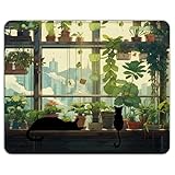 Mauspad Klein Mousepad mit Motiv Katze Mouse Pad 21 x 26 cm