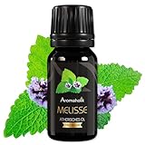 Aromaholik Melissenöl BIO 100% naturrein – Ätherische Öle für Diffuser & Aroma Diffuser – Zertifiziertes ätherisches Öl aus Indien – Lemon Balm Essential Oils 10ml für Sauna & Massage