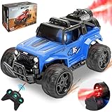 VATOS Ferngesteuertes Auto für Kinder, RC Monster Truck mit Spray & Leuchten, 1:16 Elektrische Remote Control Car Offroad Fernbedienung Spielzeug für Jungen Mädchen ab 3+ Geschenk