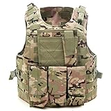 Bon amixyl Jagd Tactical Weste Einstellbare Armee Militärische Angriff Kampf Weste, Airsoft Paintball Angriff Outdoor Dschungel Spiel Schutz Weste (CP Tarnung)…