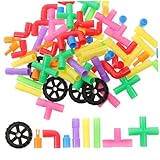 Hohopeti Teiliges Bausteine Steckrohre für Ab Jahren DIY Lernspielzeug Kreativität Motorik und Hand Auge koordination Kompatibel mit Duplo Bausteinen Pädagogisch Wertvoll