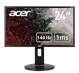 Acer XF240QS Gaming Monitor 23,6 Zoll (60 cm Bildschirm) Full HD, 165Hz OC, 144Hz, 1ms (G2G), 2xHDMI 2.0, DP 1.2, höhenverstellbar, drehbar, HDMI/DP FreeSync