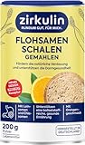 Zirkulin Flohsamenschalen gemahlen 200g Dose – Mit Orangengeschmack - Unterstützt ballaststoffreiche und gesunde Ernährung – Sehr gut Quellfähig