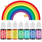 Waysroma Lebensmittelfarbe 7x12ml, hochkonzentriert & zuckerfrei Lebensmittelfarbe Flüssig zum Backen, Osterkuchen, Macaron, Zuckerguss, Fondant, Kekse, Donuts (Regenbogen)