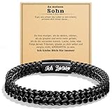 YIBONIKA Geschenk für Sohn Armband Geschenke 18. 13. Geburtstag Junge Armbänder Geburtstag Weihnachten Herren Armband Betser Sohn Geschenke von Mama Papa