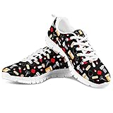 TOADDMOS Lässige Damen-Sportschuhe, Laufen, Walking, Fitnessstudio, leichte Schuhe, atmungsaktiv, Reiseturnschuhe, Tennisschuhe, Cartoon-Krankenschwester, 44.5 EU
