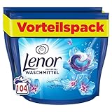 LENOR Waschmittel PODS Universal Aprilfrisch 104 Waschladungen, 3-mal länger anhaltende Frische & Tiefenreinheit auch bei Kaltwäsche