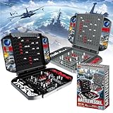 Zinueen Schiffe Versenken Brettspiel im Kleinformat - Strategie Brettspiel Seeschlacht Spielzeug für Kinder ab 4 Jahren - Schiff Spielzeug inklusive Schiffe Versenken Spiel elektronisch