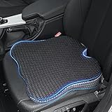 Qutool Autositzkissen,keilkissen Auto, Sitzkissen für Auto sitzkissen Auto Sitzkeilkissen für Auto Fahrersitz Sitzkissen für Auto, Memory Foam Autositzauflage (Schwarz)