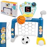 COIL Kinder-Sportzentrum Basketballkörbe für Kinder 3in1...