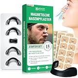 Magnetische Nasenpflaster Schnarchen (Starter Kit 15 Tage) – Anti-Schnarch Nose Strips, Schnarchstopper & Schnarchschiene für besseres Atmen, Nasal Strips & Nasenstrips Magnet