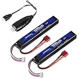 URGENEX Airsoft Akku 11.1V 1500mAh 35C High Discharge Rate...