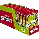 12 Beutel a 160g Skittles Crazy Sours aubonbons a 160g Kaudragees in knuspriger Zuckerhülle mit saurem Fruchtgeschmack