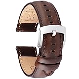 OTTOODY Leder Uhrenarmbänder 18mm 19mm 20mm 21mm 22mm Armband, Schnellverschluß Eleganten Leder Uhrenarmband für Herren und Damen, Hochwertige Ersatz Leder Armband für Uhr und Smartwatch