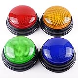 BEAN LIEVE Antwort Buzzer für Unterricht mit Klassenzimmer, Ton und Licht Tasten Spielzeug (Set von 4), Game Show Buzzer Zubehör, Kinder, Mehrfarbig