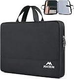 MATEIN Laptophülle 15,6 Zoll, Laptop Hülle Wasserdicht Laptoptasche Schutzhülle mit Griff, Laptop Sleeve Notebook PC Case für 15-15 6 Zoll Lenovo HP Acer Chromebook Dell, Schwarz