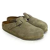 BIRKENSTOCK Boston BS 1025788 Faded Khaki (grün) - Clogs - Marken, Grün, Leder (Velour) Größe 41