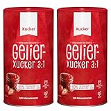 Xucker 3:1 Gelierxucker mit Xylit 2x 1kg - leckere Gelierzucker Alternative mit Birkenzucker I Veganer Gelierxucker von Xucker zum Kochen für Marmelade & Gelees (2 kg)