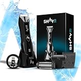 SHAV 2™ CutFree Intimrasierer für Männer Wasserdichter Elektrischer Trimmer Nass/Trocken Haarschneider mit Wechselbarem Keramikklingen-Modul, Bodygroomer für Intim und Körperhaar Männerpflege Rasierer