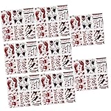 8 Sätze Halloween Aufkleber Dekorationen Außendekoration Halloween Fensteraufkleber Halloween Tapete Neuartige Aufkleber Halloween Horror Aufkleber 6 Blatt * 8 Ciieeo