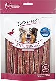 DOKAS Getreidefreier Premium Snack in Streifen für Hunde – Aus Entenbrustfilet, 250 g (8er Pack)