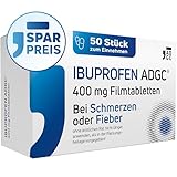 IBUPROFEN ADGC® 400mg - 50 Stück - gegen leichte bis mäßige Schmerzen wie Kopfschmerzen, Zahnschmerzen und Regelschmerzen sowie Fieber