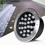 Bodenleuchte für den Außenbereich, LED-Untergrundleuchte, IP66, wasserdicht, AC 85–265 V, eingebettete vergrabene Lichter für Gehwege, Garten, Auffahrt, Deck, Terrasse, Landschaftslampe
