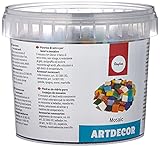 Rayher Hobby Rayher Artdecor Mosaik Mix 1x1cm, ca.1500Stück, Dose 1kg , Bunt gemischt, 1453049