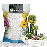 Omitgoter Gartenbau Perlit für Pflanzen 4qt, alle natürlichen Gartenbau Bodenzusatz-Mischung, verbessert Belüftung und Entwässerung, verbessert die Bodengesundheit und Wurzelwachstum