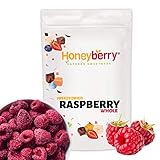 Gefriergetrocknete Himbeeren Ganz 100g - Gefriergetrocknete Früchte - Trockenfrüchte Gefriergetrocknet - Getrocknete Himbeeren - Perfekt zum Backen, Kuchendekoration, für Snacks, Müsli & Desserts