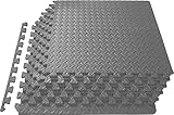 Meisterhome - 60x60x1cm - 15 Stuck - 5.4 m² - Anthrazit Schutzmatten Set Puzzlematte Bodenschutz Matte - Puzzle Bodenschutzmatten Unterlegmatte | Fitnessmatte Turnmatte Sportmatte Trainingsmatte