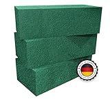 ELES VIDA DAS ORIGINAL Blumensteckschaum - Nasssteckschaum Set 23 x 11 x 7,5 cm Steckmoos, Steckmasse, Steckziegel für Blumengestecke - Steckschwamm, Basteln, Feiern - DEUTSCHE HERSTELLUNG