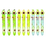 YAOGUI 9 Stück/Packung, 8 Farben, einziehbarer Kugelschreiber, flexibler Stiftclip, 0,5 mm, nachfüllbar, Graffiti-Stift für Kinder, farbiges Zeichenstift-Set für Erwachsene, Künstler, Kinder