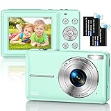 Digitalkamera, HD 1080P 44MP Fotokamera Kompaktkamera, Mini Digitalkameras, Wiederaufladbare Digital Kamera mit 16X Digitalzoom für Kinder, Erwachsene, Mädchen, Jungen, Anfänger(Grün)