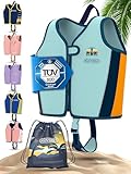 KIDVERSE Schwimmweste Kinder 2-3 Jahre - TÜV geprüfte Schwimmhilfe mit Bauchumfang bis 56cm - Schwimmhilfe Kinder 2-3 Jahre - Kinderschwimmweste zum Schwimmen Lernen - Komfort Schwimmweste Kind