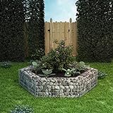 Hochbeet Gabionen, sechseckig, 200 x 173 x 40 cm, für Rasen und Garten, Gartenarbeit, Töpfe und Pflanzgefäße