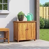 TALCUS Home & Garden - Gartenschrank 75x35x70 cm Größe Massivholz Akazie