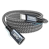 USB C Verlängerung Kabel 1M,USB Verlängerung Type C 3.2 Verlängerungskabel Stecker auf Buchse Unterstützt 10Gpbs/100W und 4K@60Hz mit iPhone 15 Pro Max, MacBook Pro/Air XPS 15 Galaxy S23 S22