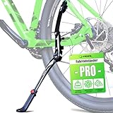 RBRL Fahrradständer Aluminiumlegierung, Seitenständer Fahrrad Universal für 26-29 Zoll, Stabil Fahrradständer für Mountainbike/Rennrad/MTB, Höhenverstellbar mit rutschfestem Gummifuß