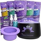 Waxing Wachswärmer set - wachsmaschine enthaarung - für Haarentfernung Perlen - Wax Warmer Kit- Maschine - Heißwachsgerät - Schwarz mit Silikonschale