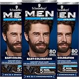 MEN PERFECT Bart-Coloration 80 Natur Schwarz-Braun Stufe 2 (3 x 30 ml), Bartfärbemittel zum Kaschieren grauer Haare für ein natürlich aussehendes Ergebnis, schnelle Anwendung