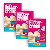 DECOCINO Vanille Buttercreme Fertigmischung (3x250g) - fertige Buttercreme Mischung im Vanille Geschmack, ideal für Torten, Kuchen und Cup Cakes, Topping, Motivtorten, Frankfurter Kranz, Geburstag