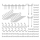 Pegboard Lochwandhaken-Sortiment 67-teilig für Werkzeugwand in Garage, Werkstatt, Keller, Gartenhaus, Heimgym oder Küche