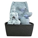 Innenbrunnen Zimmerbrunnen Feng Shui Weisheit LED Beleuchtung 24 cm