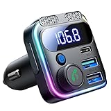 JOYROOM 48W Bluetooth 5.3 FM Transmitter,【Bass & HiFi Stereo】Freisprechanlage Bluetooth Adapter Auto,【30W PD & 18W QC 3.0】Transmitter für Auto Bluetooth, Duale Mikrofon, Unterstützt Bluetooth & U-Disk