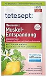 tetesept Meeressalz Muskel Entspannung Bad – Revitalisierendes Gesundheitsbad mit ätherischen Ölen – Entspannender Badezusatz mit natürlichem Meeressalz – 10 x 80 g