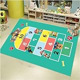 UE-MAOLU Hopscotch-Teppich for Kinder,weiche Kinderspielmatte,pädagogischer und lustiger Kinderteppich for Kinderzimmer,Schlafzimmer,Wohnzimmer (Color : A, Size : 120 * 160cm)