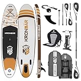 KRONBÄR 10.8 Woven X Fusion Double Layer SUP Stand Up Paddle Board Komplettset 325cm braun