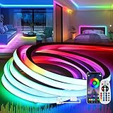 KSIBNW LED Neon Strip 30m RGB LED Streifen mit Fernbedienung und App, Led Lichterkette Timer-Einstellung Led Band Dimmbar Farbwechsel Led Schlauch Aussenbereich Lichtband Leiste Band für Partei